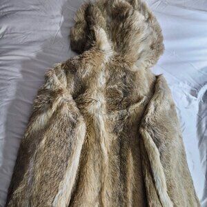 Vintage 1970's Beekman Place Faux Fur Jacket with Hood